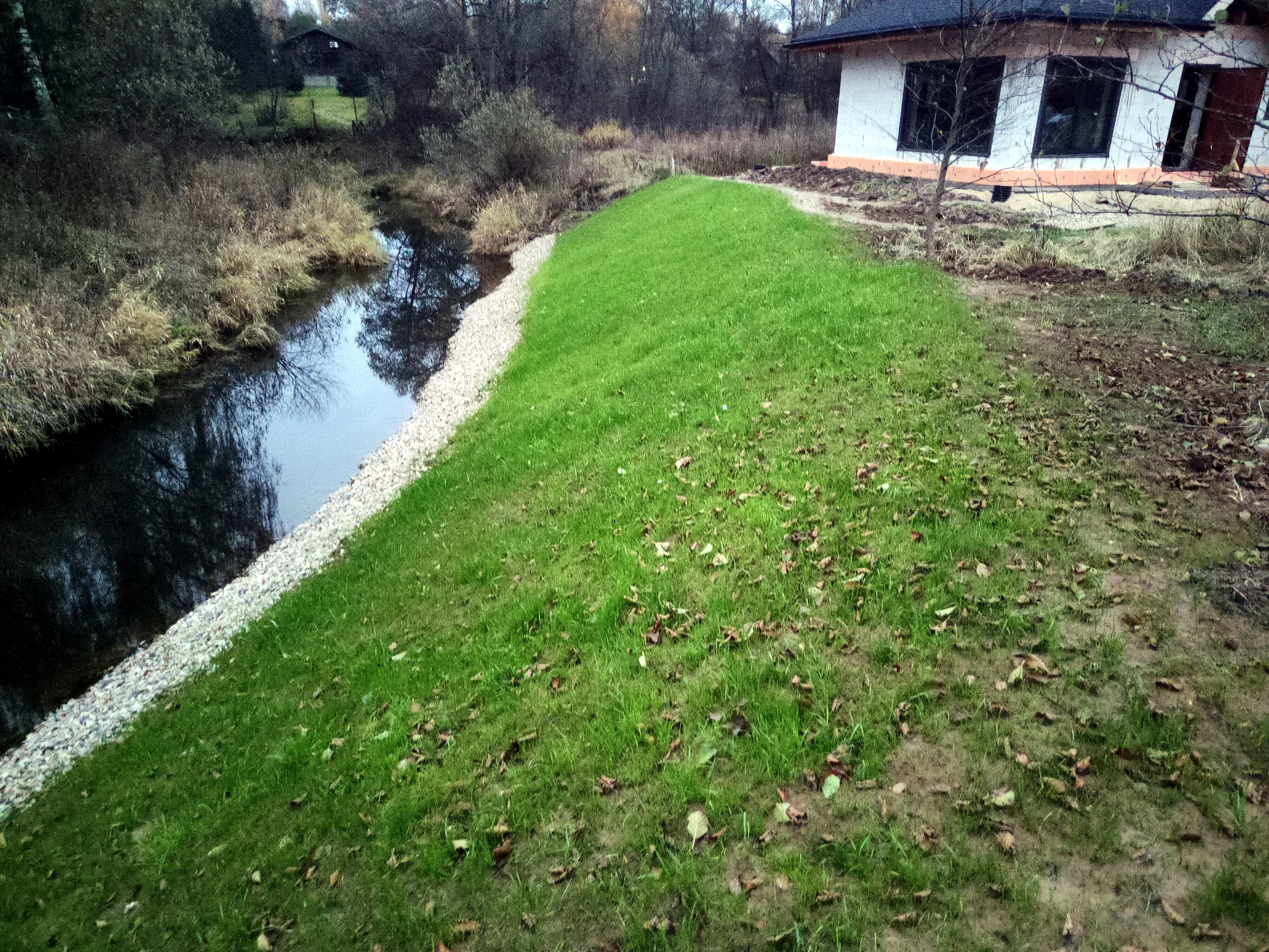 Русло после запуска воды